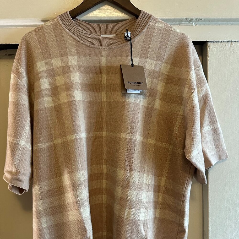 Men's Burberry Short-Sleeve Sweater Shirt
